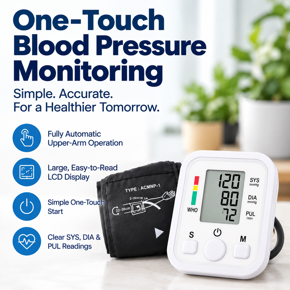 Fully Automatic Digital Blood Pressure Monitor