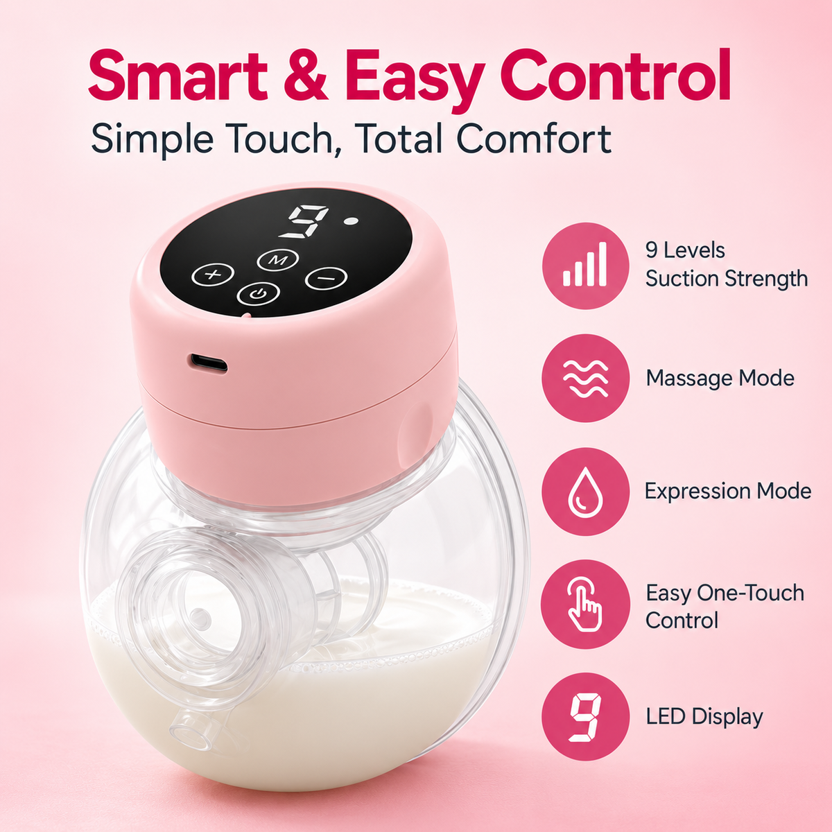 Wearable Automatic Electric Breast milk Pump for feeding Mothers