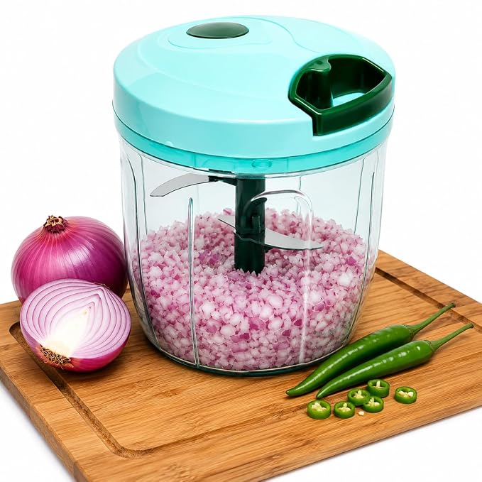 Plastic Manual Vegetable Chopper for Kitchen, Vegetable Cutter for Kitchen, Onion Cutter, Onion Chopper (Multi Colour) (900 ml)