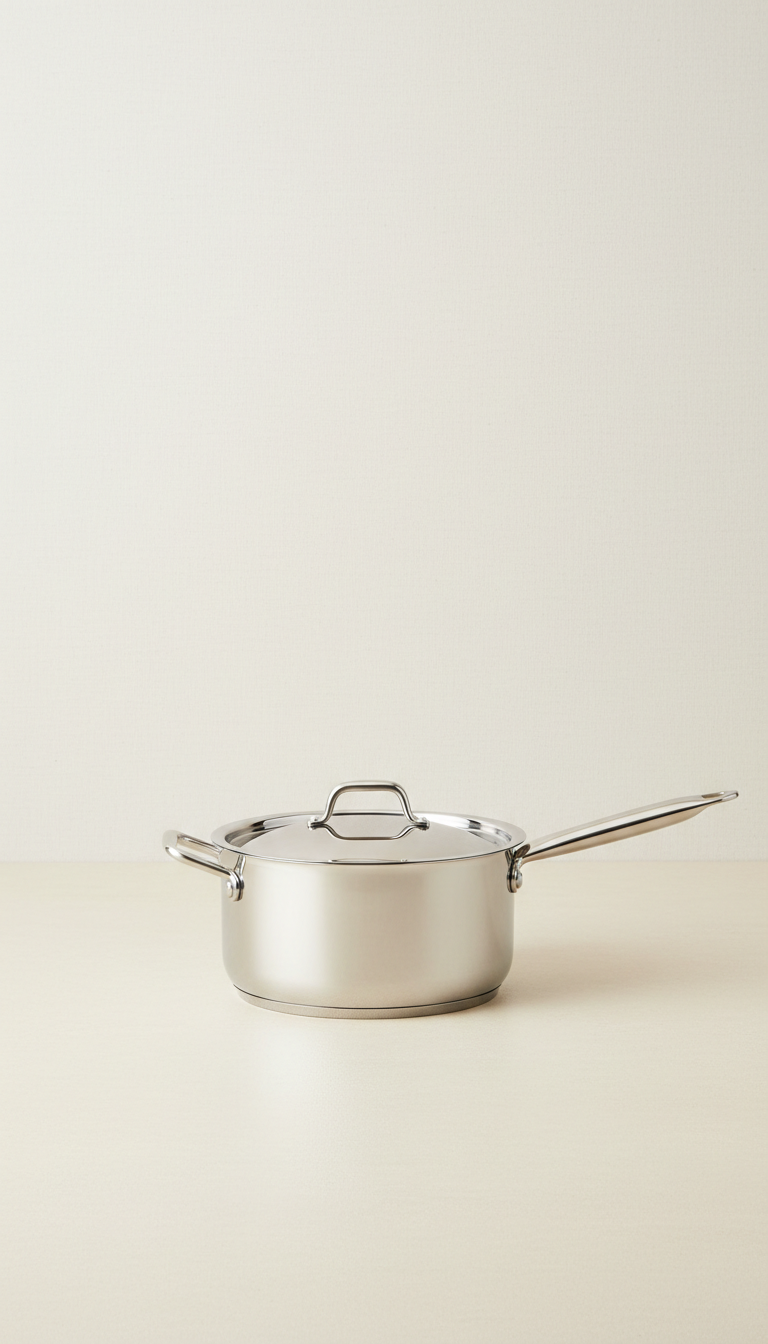 Stainless Steel Saucepan with Pour Spout