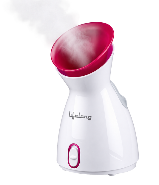 Lifelong Facial Steamer – 3-in-1 Nano Ionic Steam Facial Vaporizer with Adjustable Steam Control, 100ml Water Tank & Aromatherapy Tray